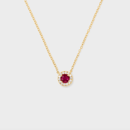 Gemstone Halo Pendant
