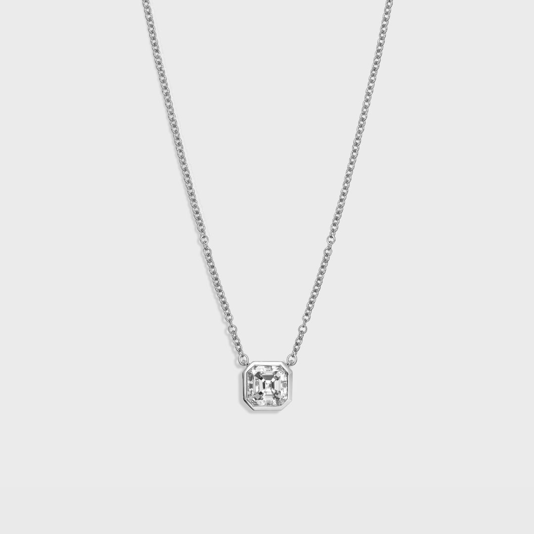 Bezel Set Asscher Cut Pendant