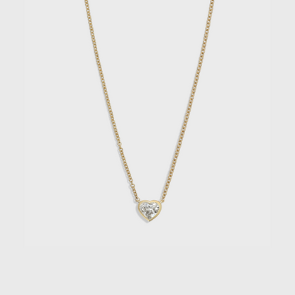 Bezel Set Heart Shape Pendant