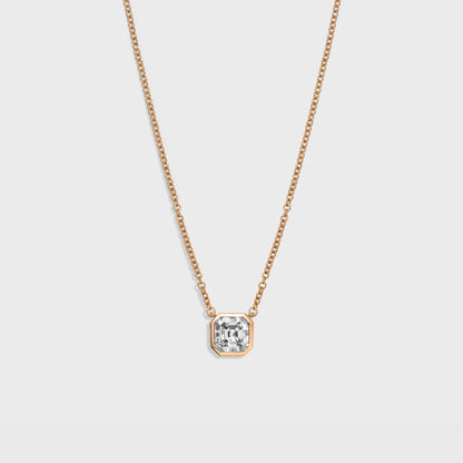 Bezel Set Asscher Cut Pendant