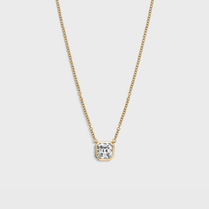 Bezel Set Asscher Cut Pendant