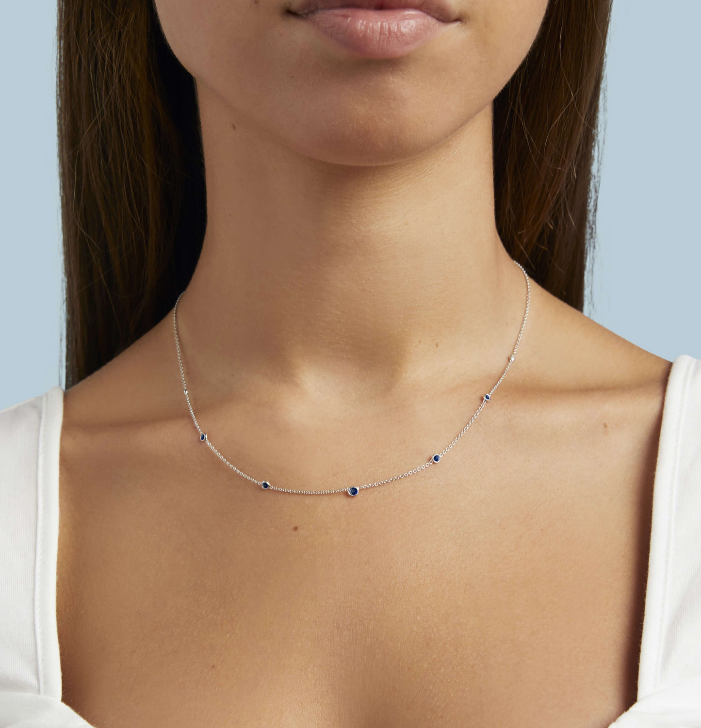 Gemstone Station Necklace