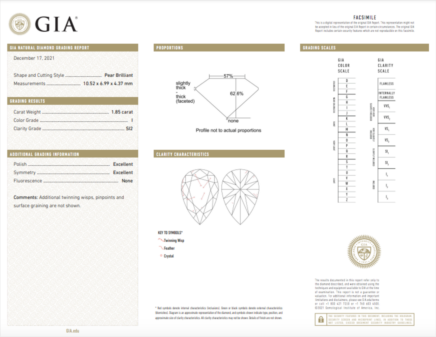 1.85ct Pear Engagement Ring