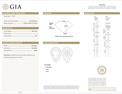 1.85ct Pear Engagement Ring