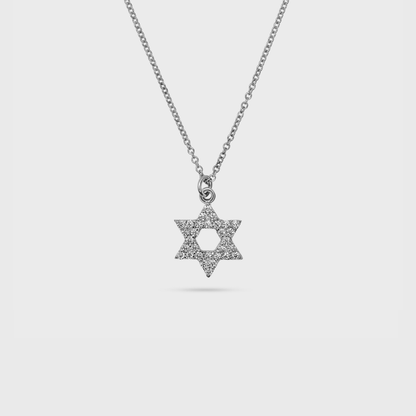 Diamond Star Of David Pendant