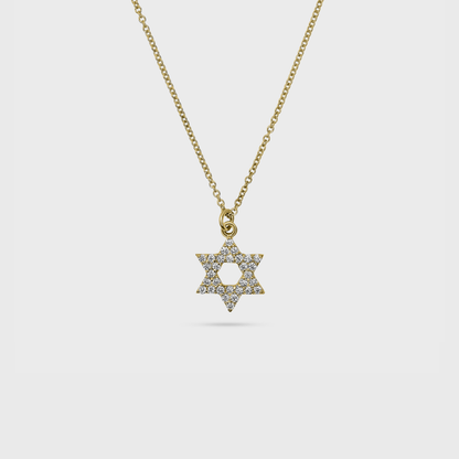 Diamond Star Of David Pendant