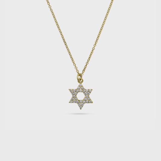Diamond Star Of David Pendant