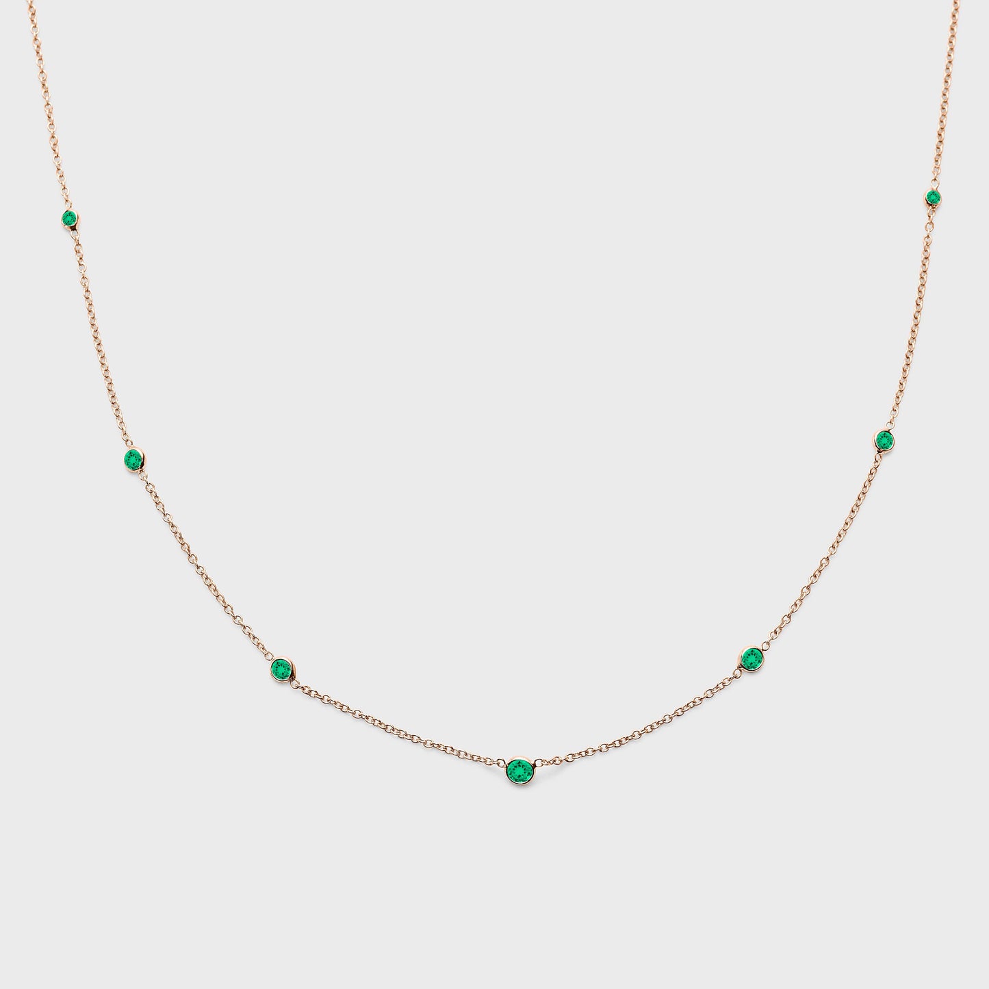 Gemstone Station Necklace