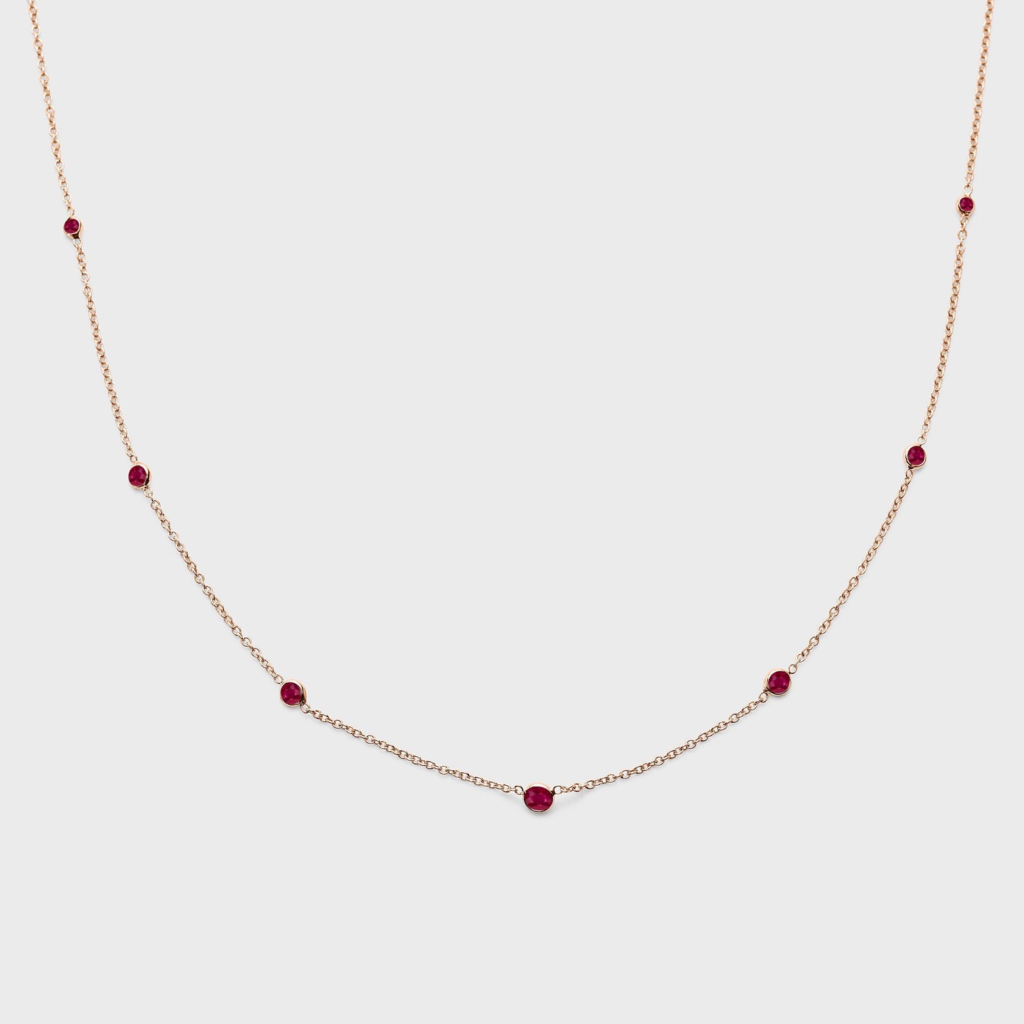Gemstone Station Necklace