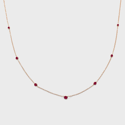 Gemstone Station Necklace