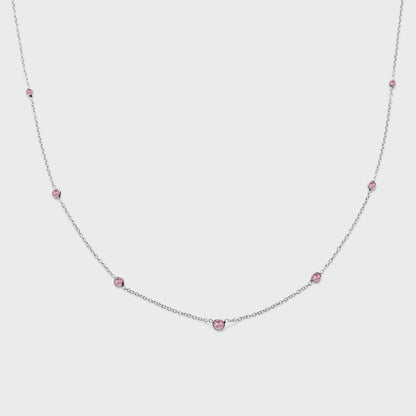 Gemstone Station Necklace