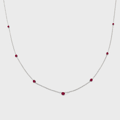Gemstone Station Necklace