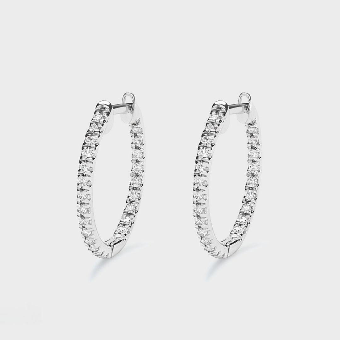 Super Skinny Pave Hoops