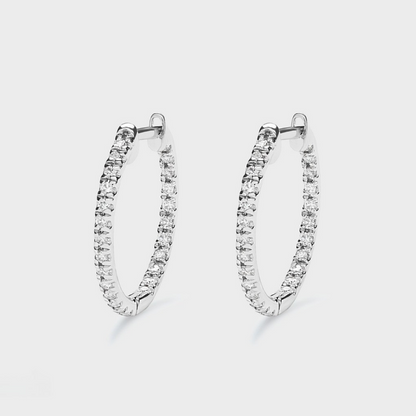 Super Skinny Pave Hoops