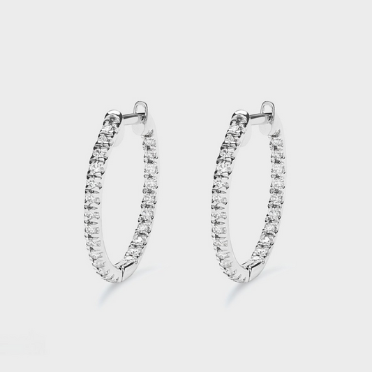 Super Skinny Pave Hoops