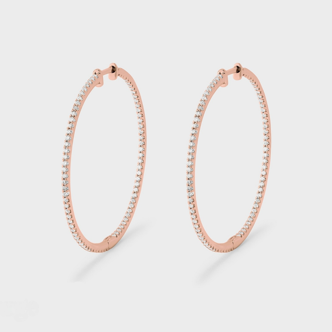 Super Skinny Pave Hoops