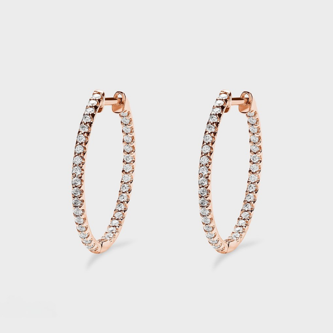 Super Skinny Pave Hoops