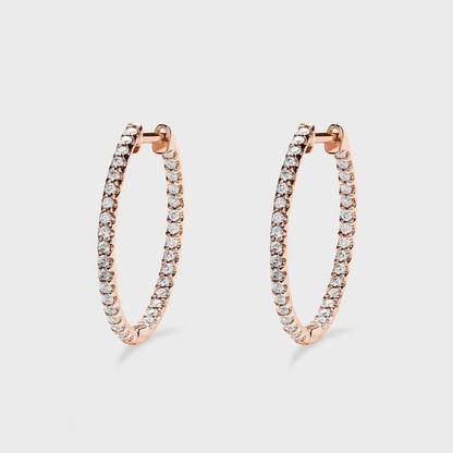 Super Skinny Pave Hoops