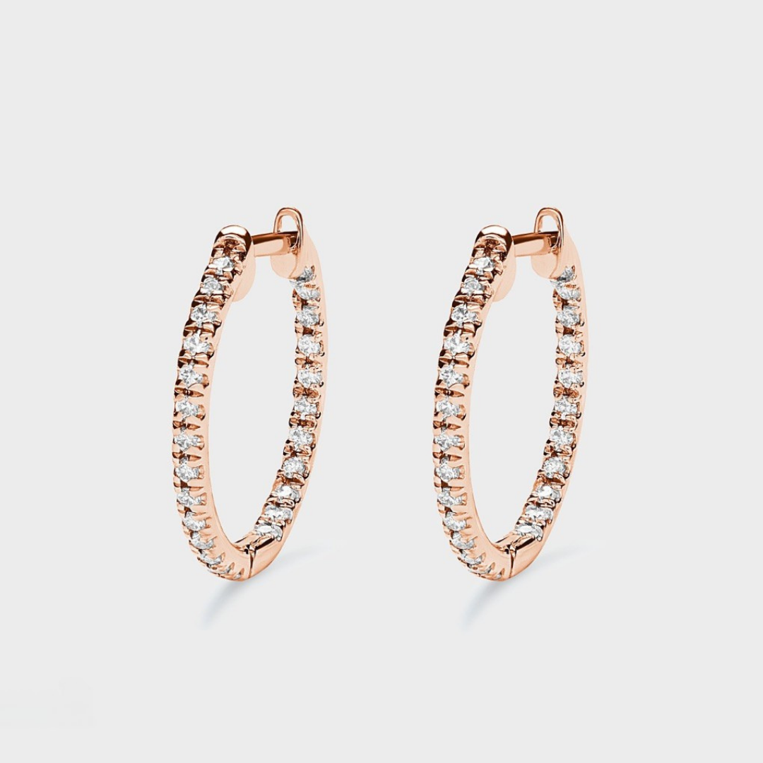 Super Skinny Pave Hoops
