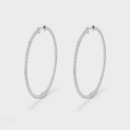 Super Skinny Pave Hoops
