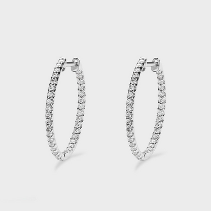 Super Skinny Pave Hoops