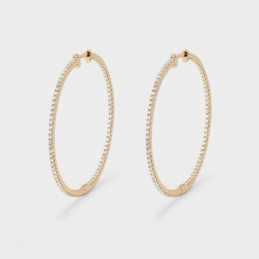 Super Skinny Pave Hoops
