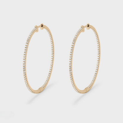 Super Skinny Pave Hoops