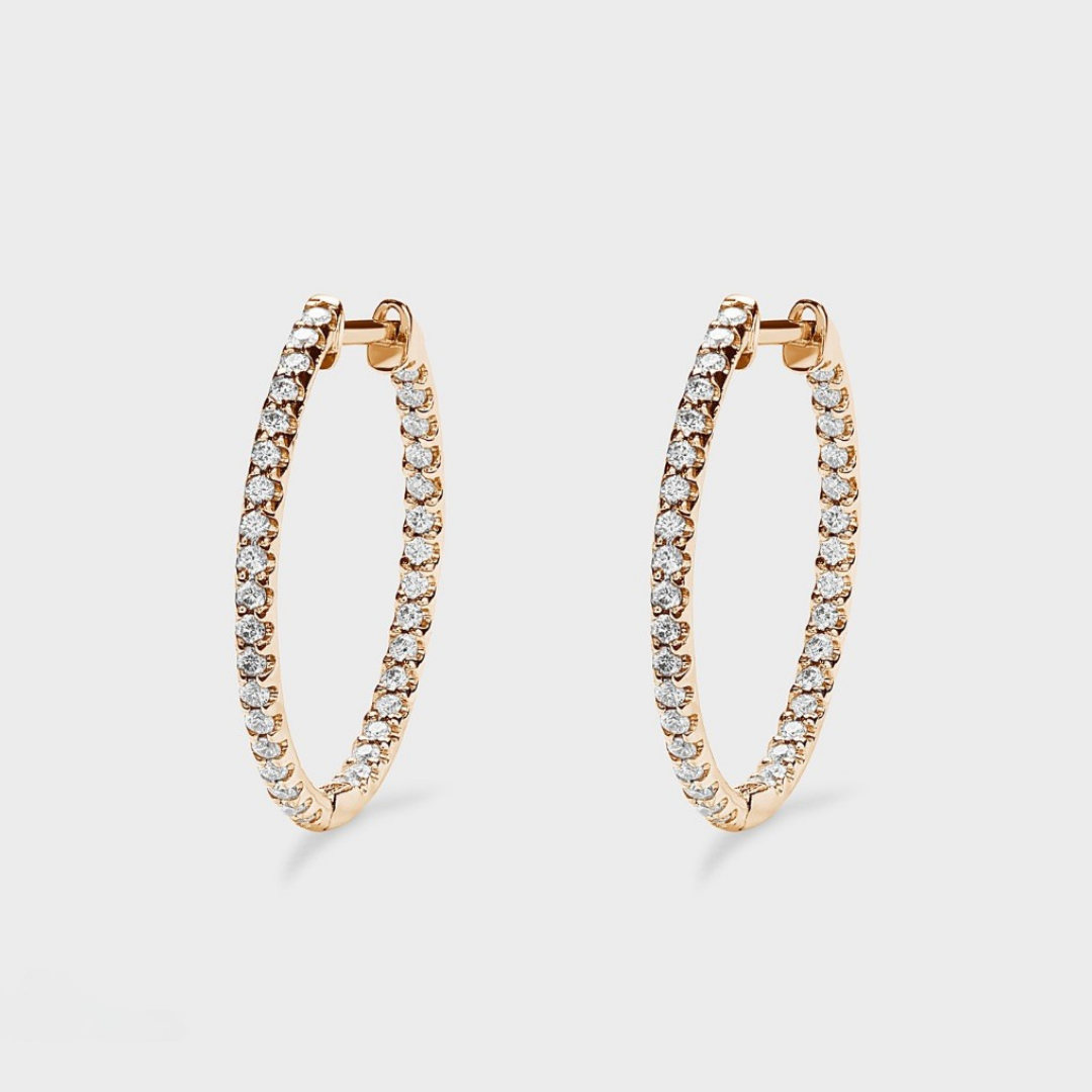 Super Skinny Pave Hoops