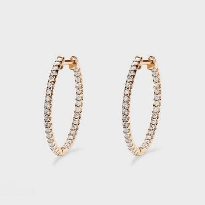 Super Skinny Pave Hoops