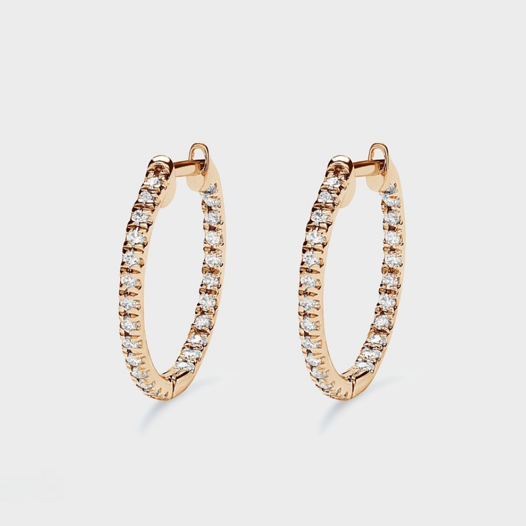 Super Skinny Pave Hoops