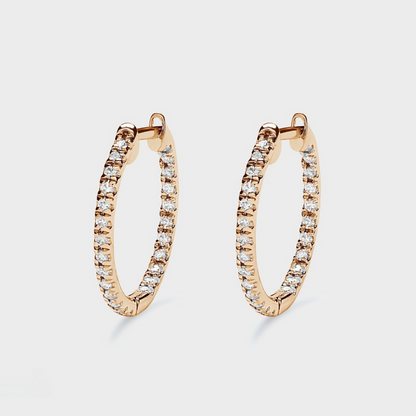 Super Skinny Pave Hoops