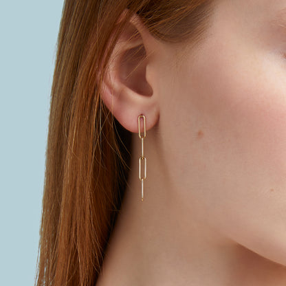 Paperclip Drop Earrings