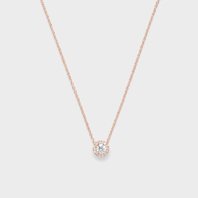 Contemporary Ringlet Solitaire Diamond Pendant Necklace for women under 55K  - Candere by Kalyan Jewellers