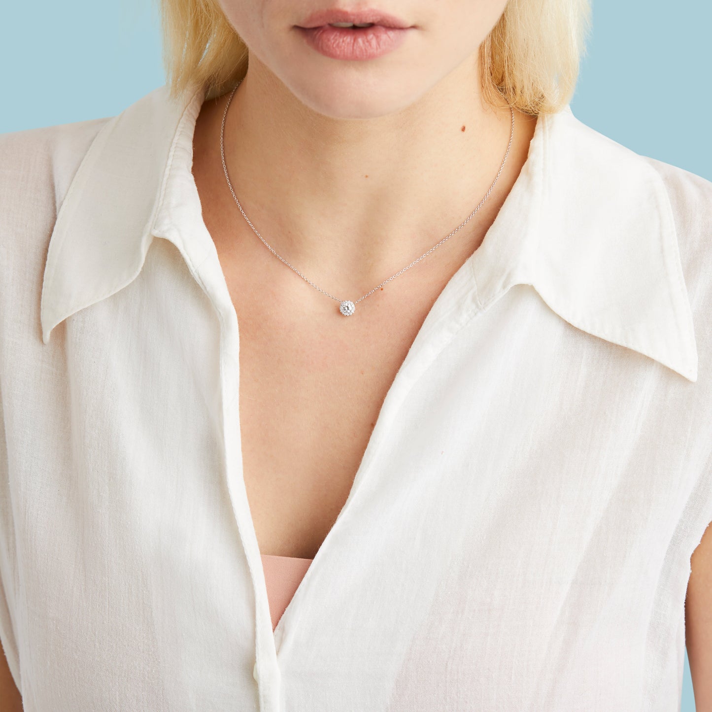 Diamond Halo Pendant