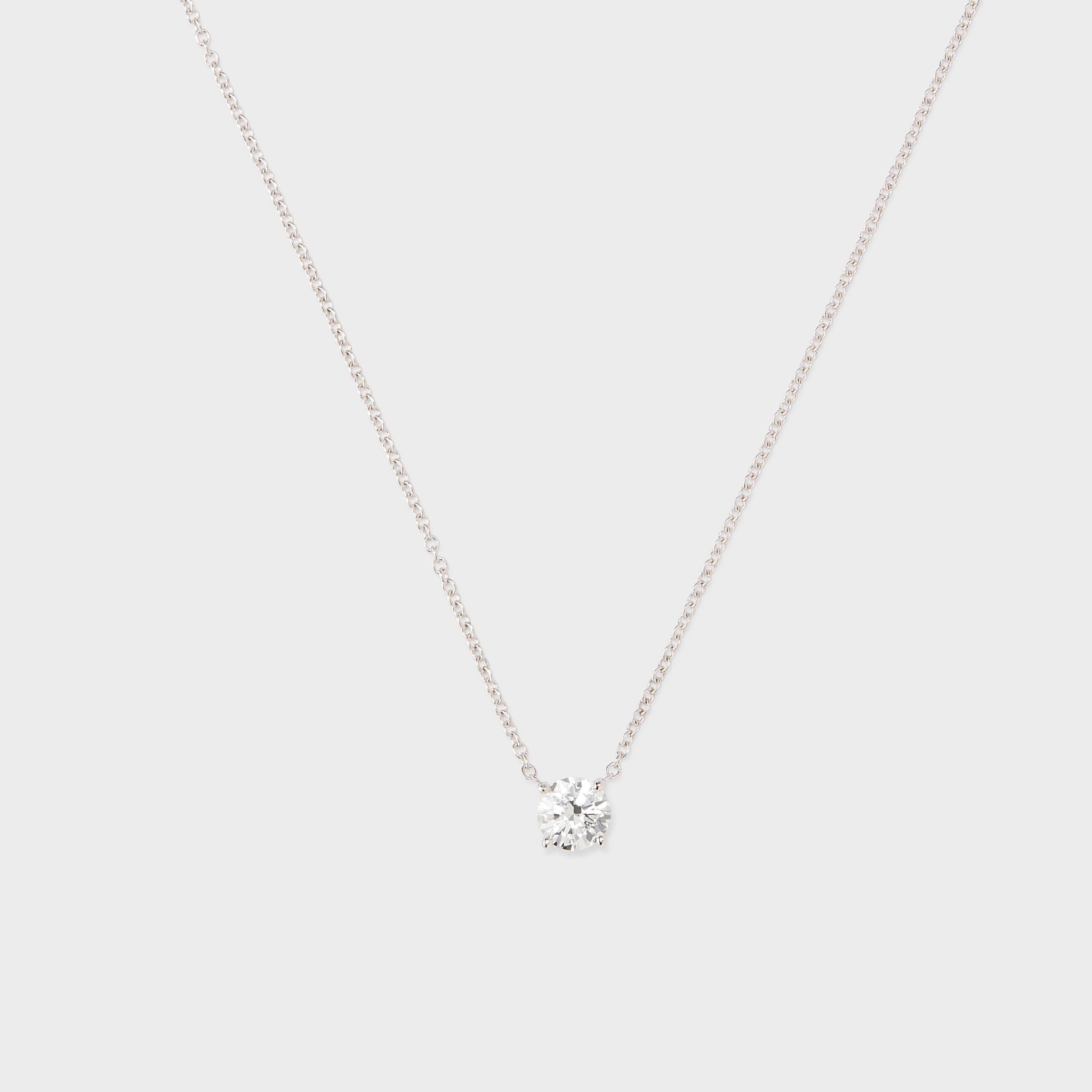 Classic diamond solitaire necklace Clearance