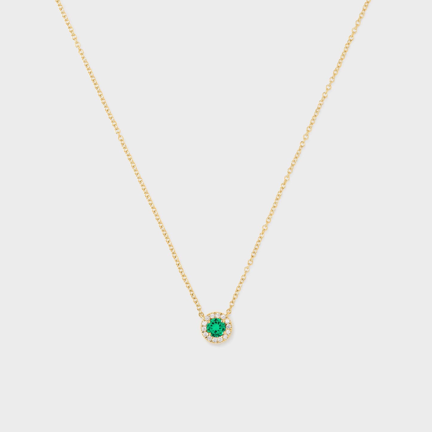 Gemstone Halo Pendant