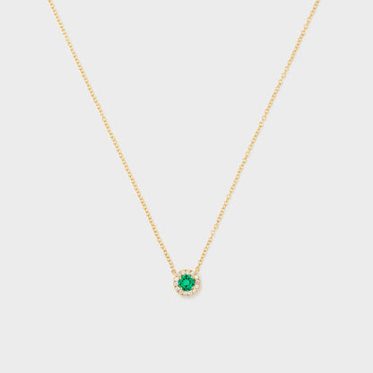 Gemstone Halo Pendant