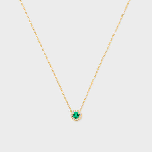 Gemstone Halo Pendant