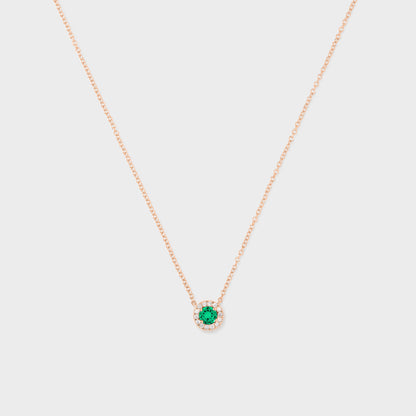 Gemstone Halo Pendant