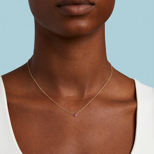 Gemstone Petite Bezel Pendant