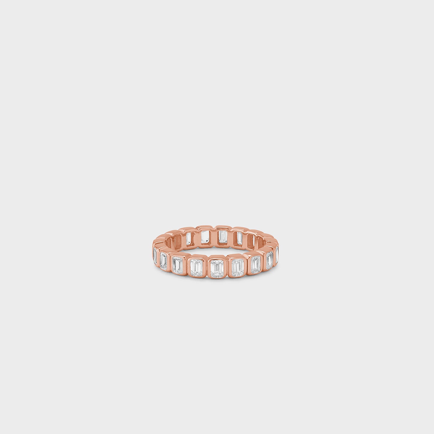 Bezel Set Emerald Cut Band