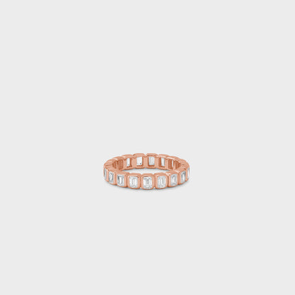 Bezel Set Emerald Cut Band