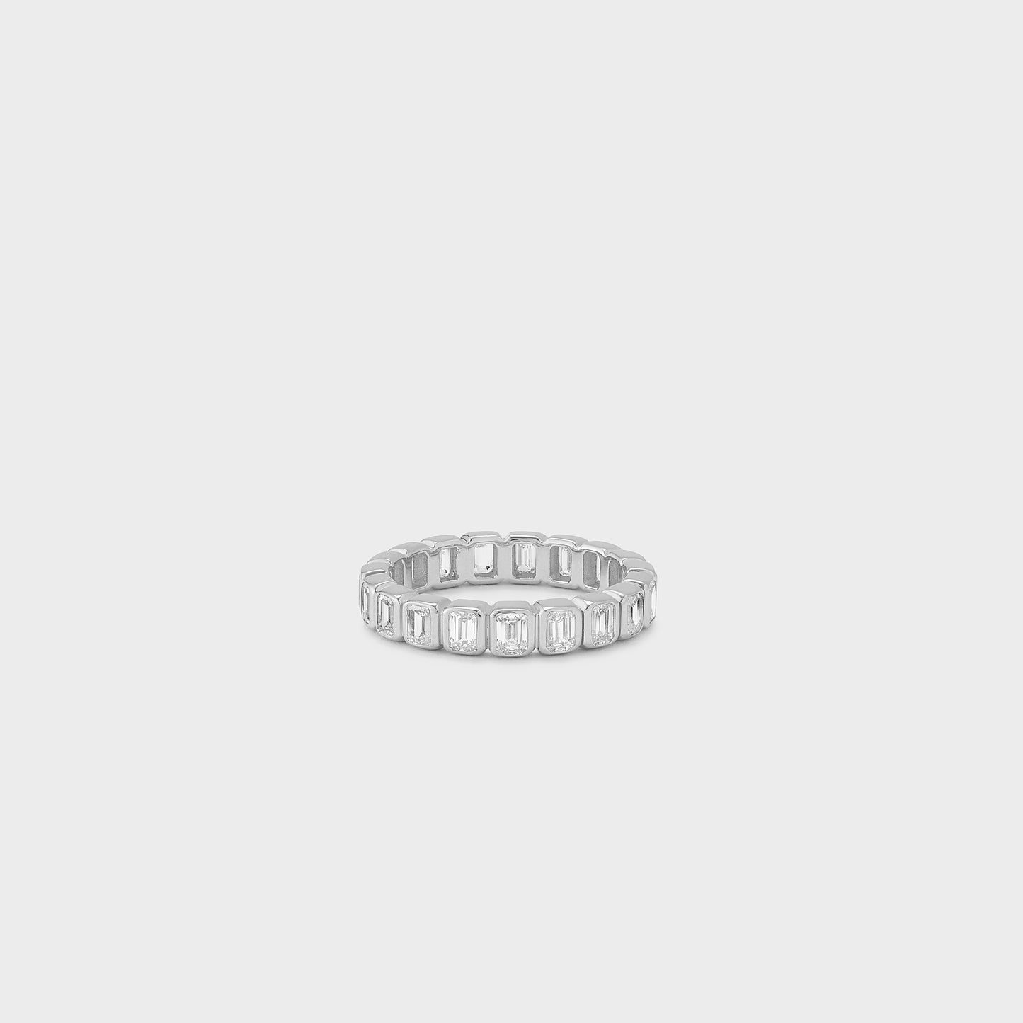 Bezel Set Emerald Cut Band