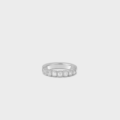 Bezel Set Emerald Cut Band