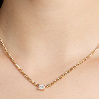 Emerald Cut Chelsea Chain Necklace
