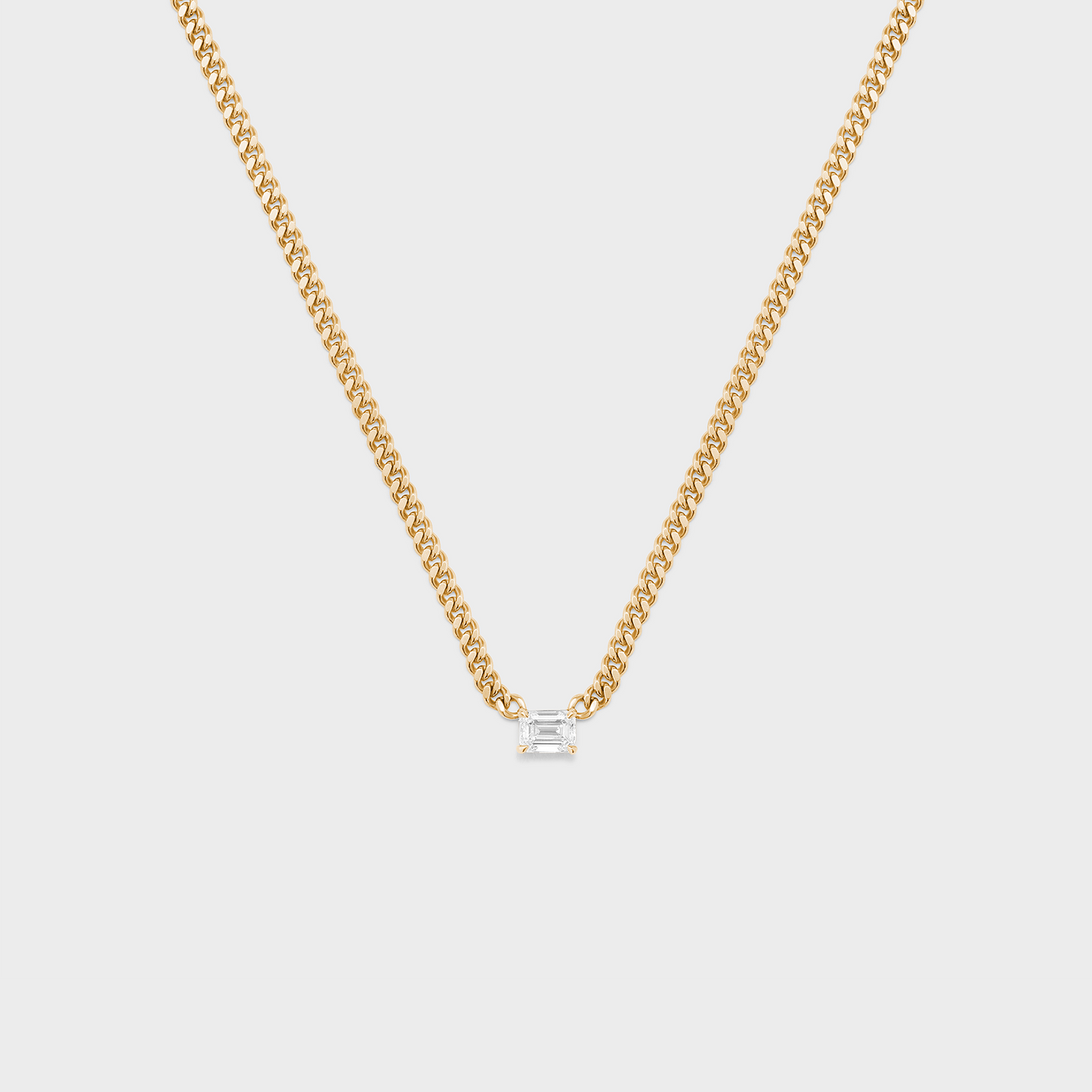 Emerald Cut Chelsea Chain Necklace