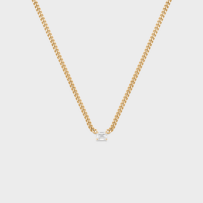 Emerald Cut Chelsea Chain Necklace