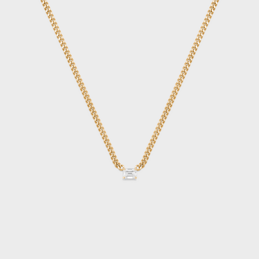 Emerald Cut Chelsea Chain Necklace