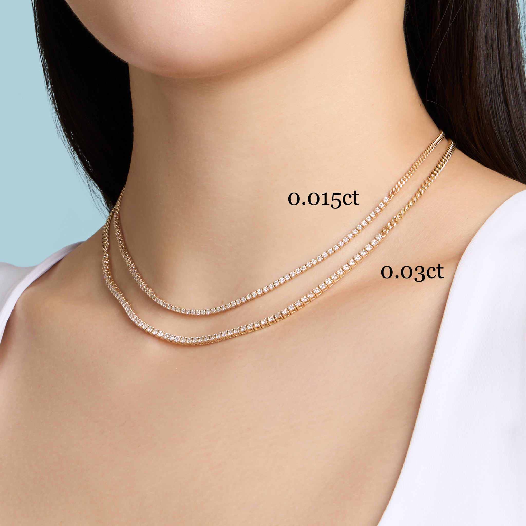 Say It With Diamonds Love Tennis Necklace - Gold | very.co.uk