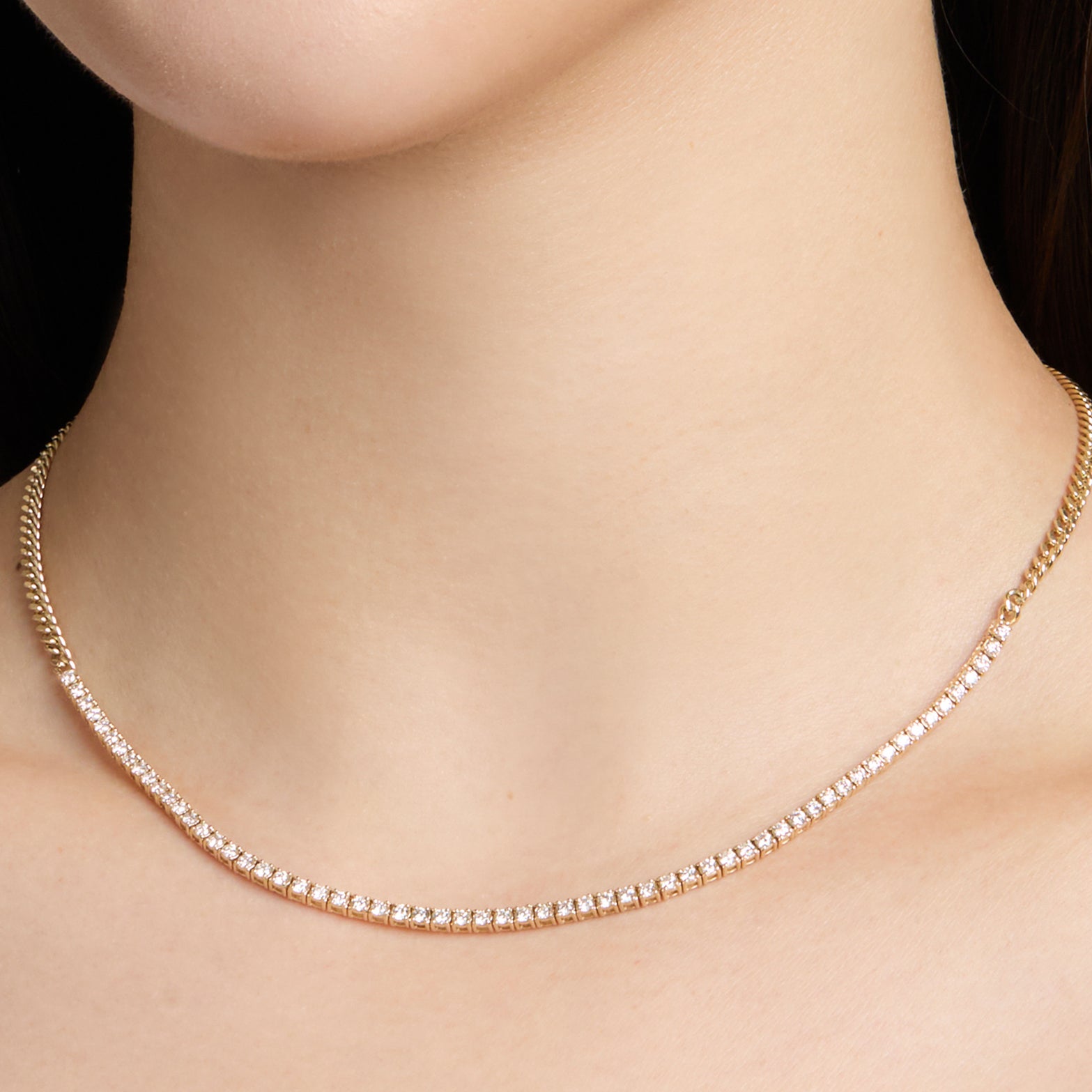 Chelsea Chain Tennis Necklace - The Clear Cut Collection